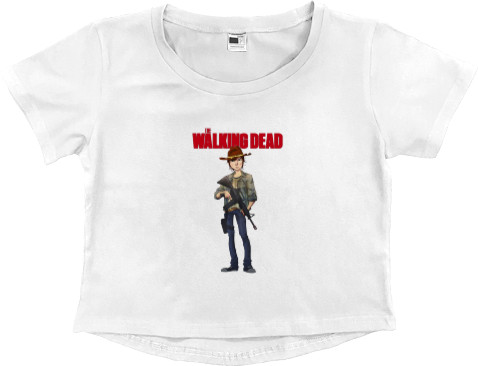 Women's Cropped Premium T-Shirt - Walking Dead Carl Grimes 3 - Mfest