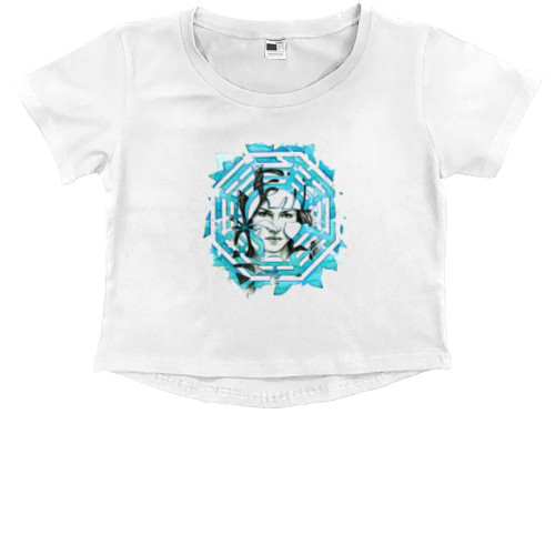 Kids' Premium Cropped T-Shirt - Lost 6 - Mfest