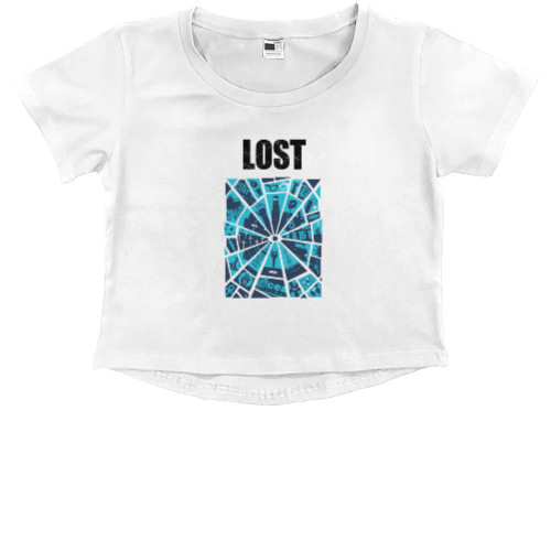 Kids' Premium Cropped T-Shirt - Lost 4 - Mfest