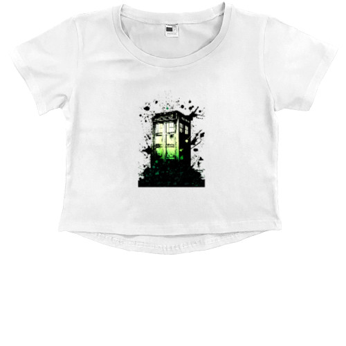 Kids' Premium Cropped T-Shirt - Tardis А2 - Mfest