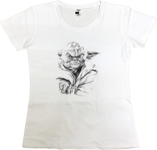 Women's Premium T-Shirt - Мастер Йода 1 - Mfest