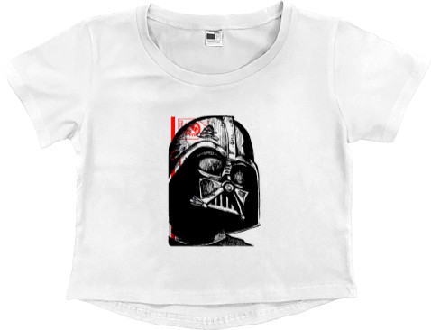 Women's Cropped Premium T-Shirt - Darth Vader 3 - Mfest