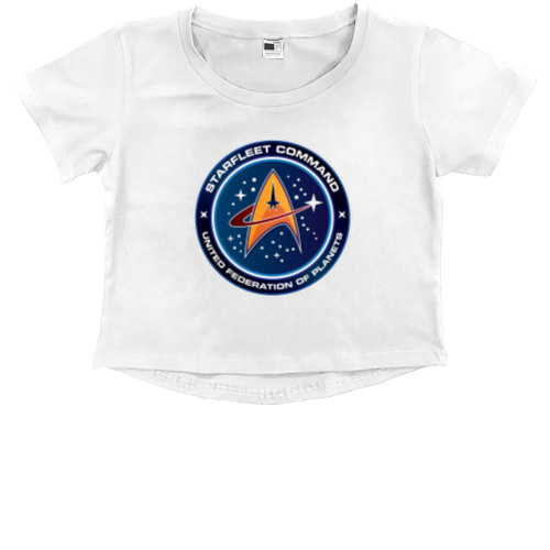 Kids' Premium Cropped T-Shirt - Star Trek StarFleet Command Badge - Mfest