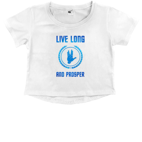 Kids' Premium Cropped T-Shirt - Star Trek Live Long and Prosper 1 - Mfest