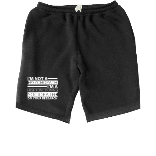 Men's Shorts - Sherlock I_m A Sociopath 2 - Mfest