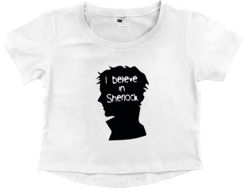 Women's Cropped Premium T-Shirt - sherlock 4 - Mfest