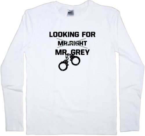 Men's Longsleeve Shirt - Looking for Mr. Grey black - Mfest