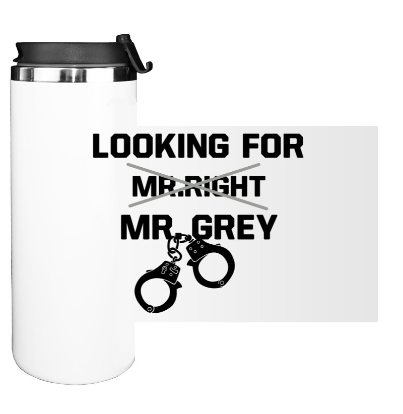 Water Bottle on Tumbler - Looking for Mr. Grey black - Mfest