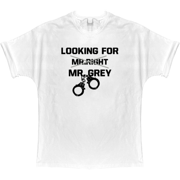 T-shirt Oversize - Looking for Mr. Grey black - Mfest