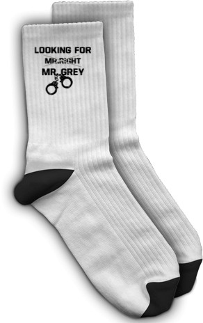 Socks - Looking for Mr. Grey black - Mfest