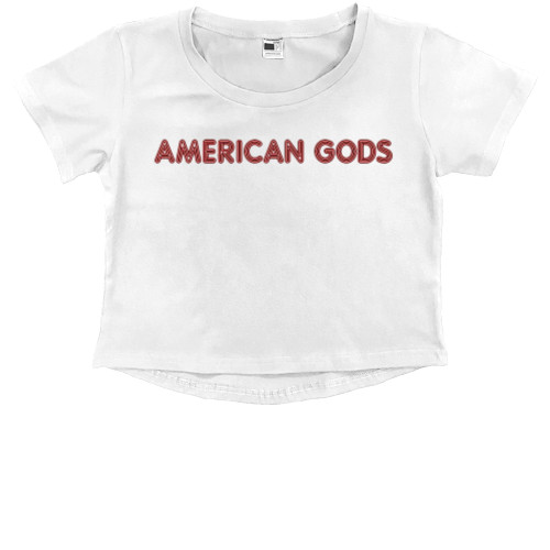 Kids' Premium Cropped T-Shirt - American gods - Mfest