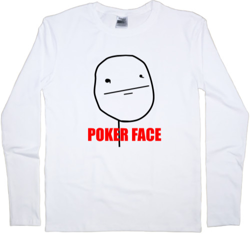 Men's Longsleeve Shirt - Poker face - Mfest