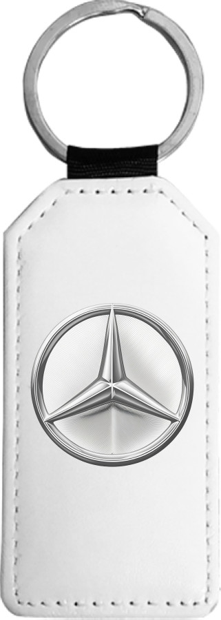 Rectangular Keychain - Mercedes Benz Logo Metallic - Mfest