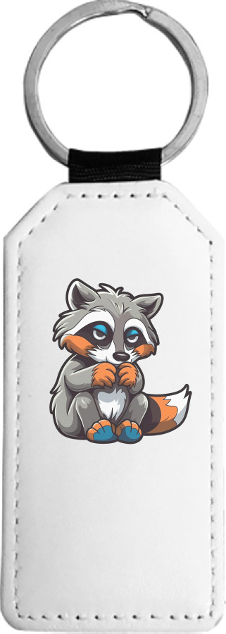 Еноты - Rectangular Keychain - Tricky Raccoon - Mfest