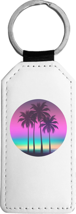 Rectangular Keychain - Palm Beach  Soft Shades - Mfest