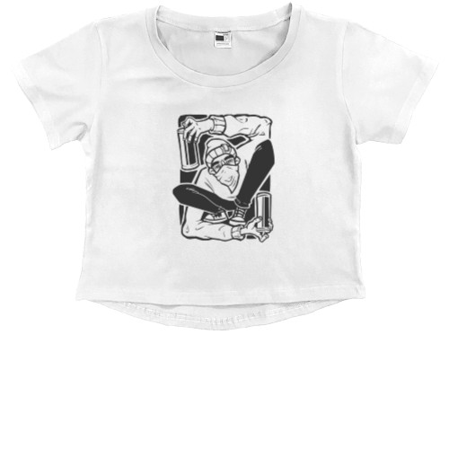 Kids' Premium Cropped T-Shirt - ACAB - Mfest