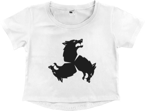 Women's Cropped Premium T-Shirt - CERBERUS 1 - Mfest