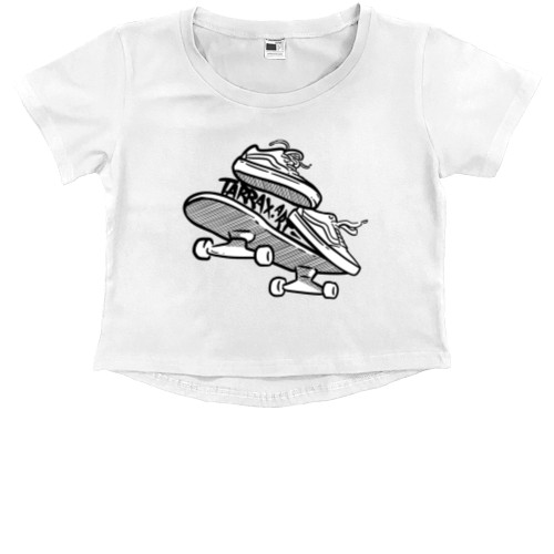 Kids' Premium Cropped T-Shirt - Скейтер - Mfest