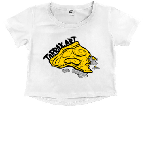 Kids' Premium Cropped T-Shirt - Холодная пицца - Mfest