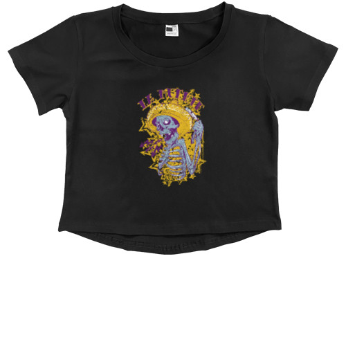 Kids' Premium Cropped T-Shirt - LA MUERTE - Mfest