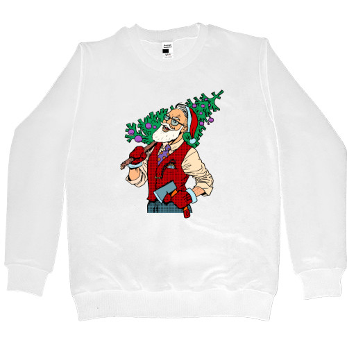 Women's Premium Sweatshirt - Hipster Santa - Mfest