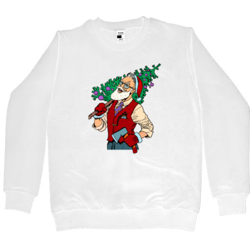 Men’s Premium Sweatshirt - Hipster Santa - Mfest