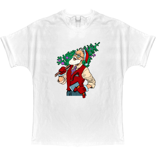 T-shirt Oversize - Hipster Santa - Mfest