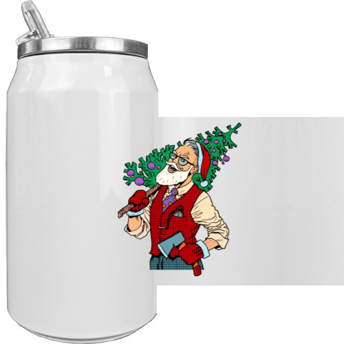 Aluminum Can - Hipster Santa - Mfest