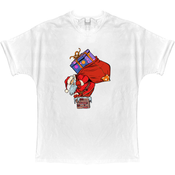 T-shirt Oversize - Santa in Chimney - Mfest