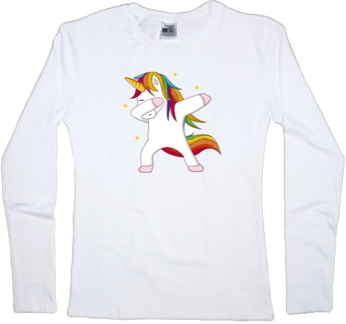 Women's Longsleeve Shirt - Dabbing Unicorn - Mfest