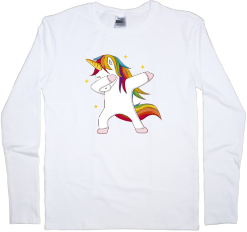 Kids' Longsleeve Shirt - Dabbing Unicorn - Mfest