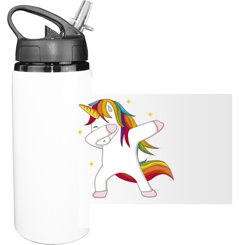 Sport Water Bottle - Dabbing Unicorn - Mfest