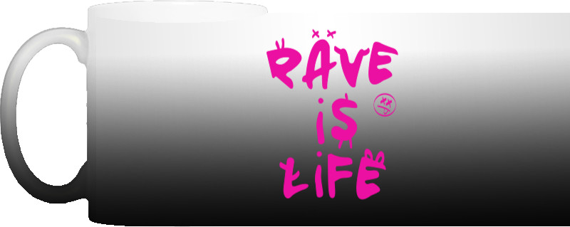 Чашка Хамелеон - Rave is Life - Mfest