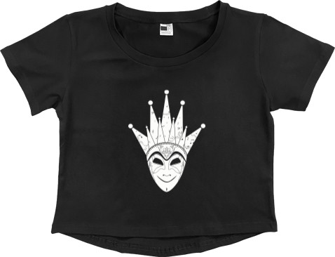 Women's Cropped Premium T-Shirt - Boris Brejcha dj - Mfest