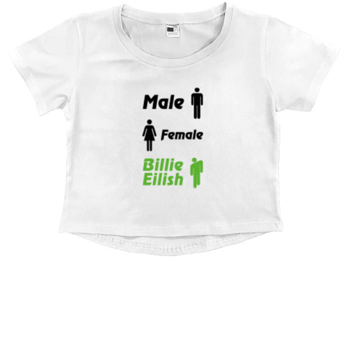 Kids' Premium Cropped T-Shirt - Billie Eilish 1 - Mfest