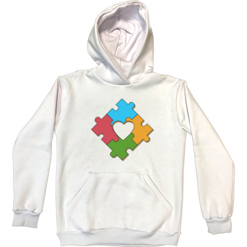 Kids' Premium Hoodie - Сердце Пазл Он - Mfest