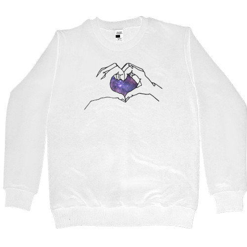 Women's Premium Sweatshirt - Космос сердце - Mfest