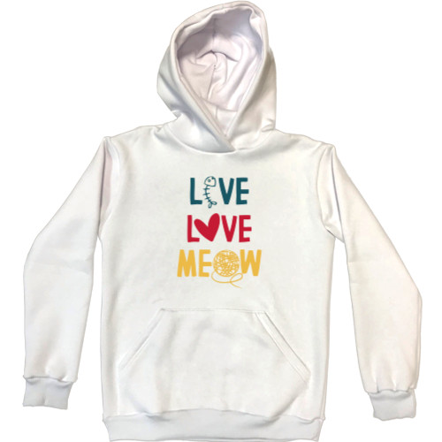 Unisex Hoodie - Live Love Meow - Mfest