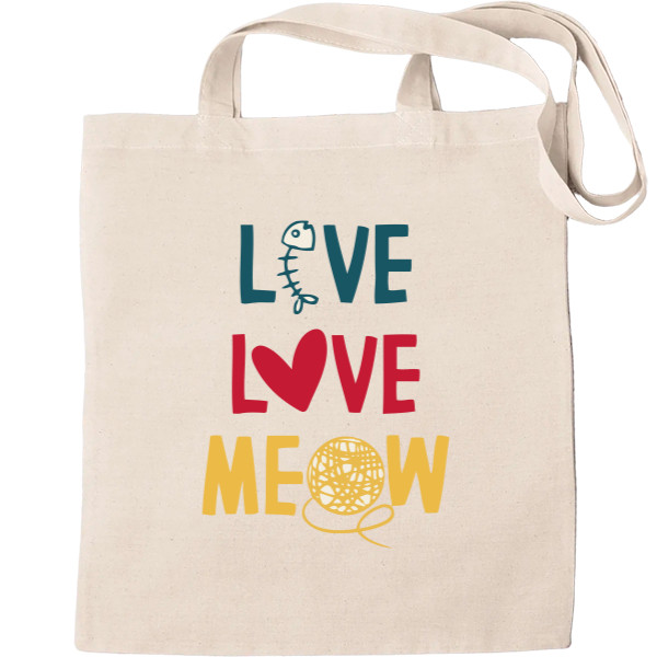 Tote Bag - Live Love Meow - Mfest