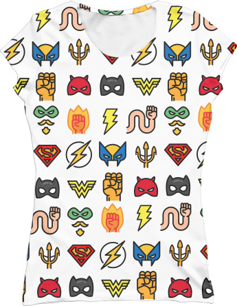 Women's T-Shirt 3D - Superhero pattern - Mfest