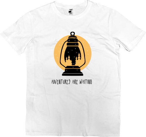 Men’s Premium T-Shirt - Adventures are waiting - Mfest