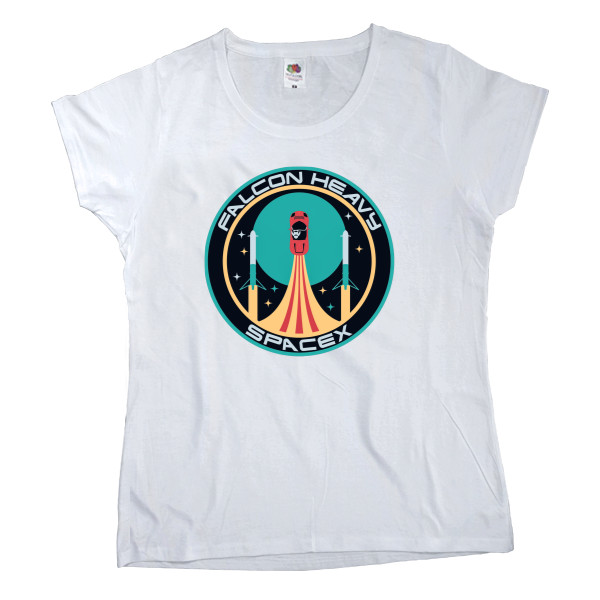 Women's T-shirt Fruit of the loom - Falcon heavy spacex - Mfest