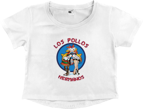 Women's Cropped Premium T-Shirt - Los Pollos Hermanos - Mfest