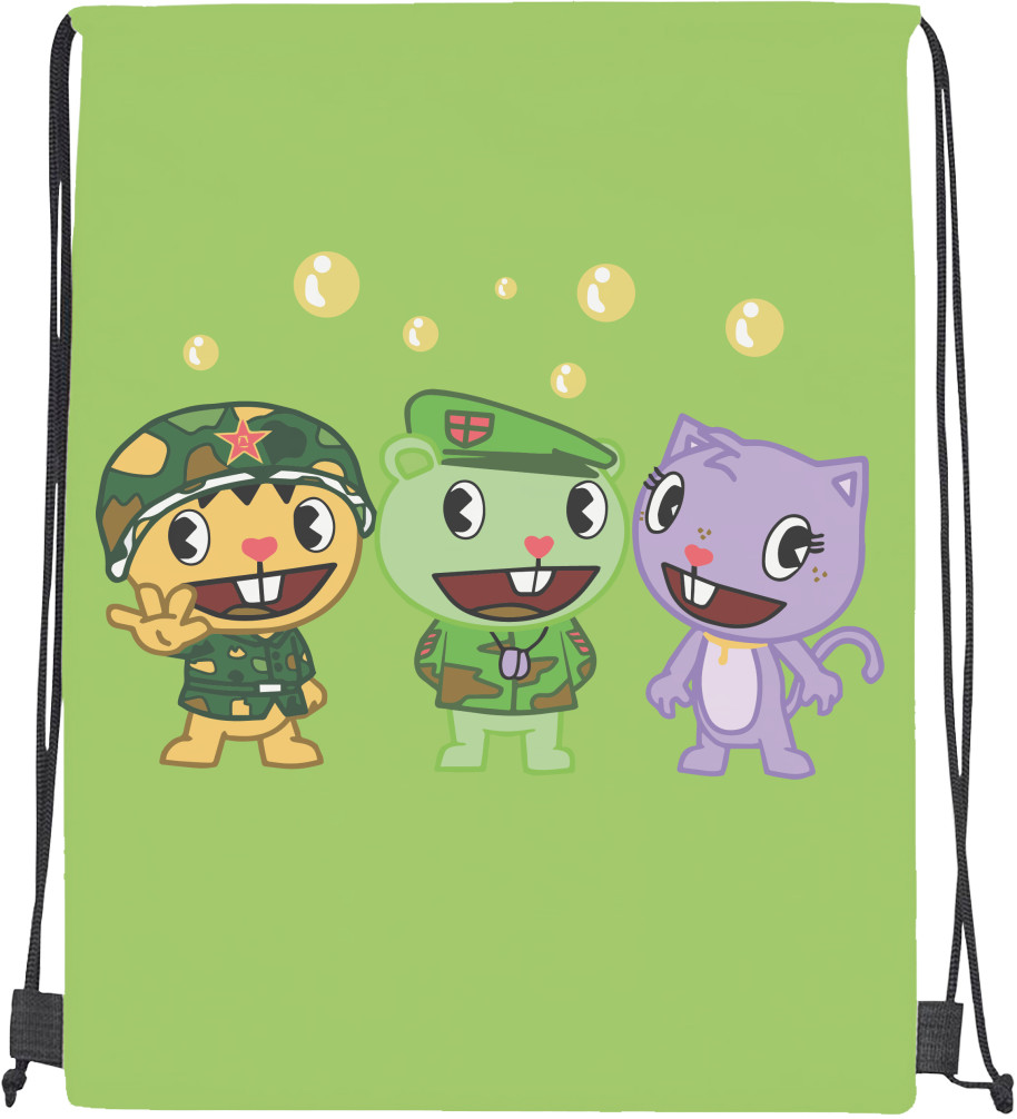 Drawstring Bag - happy tree friends - Mfest