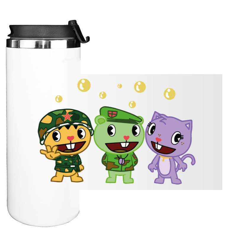 Water Bottle on Tumbler - happy tree friends - Mfest