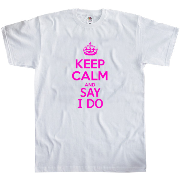 Men's T-Shirt Fruit of the loom - keep calm and say i do - Mfest