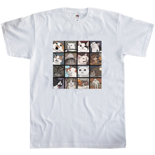 Men's T-Shirt Fruit of the loom - Meme Cats - Mfest