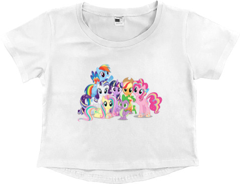 Women's Cropped Premium T-Shirt - My little pony 4 - Mfest