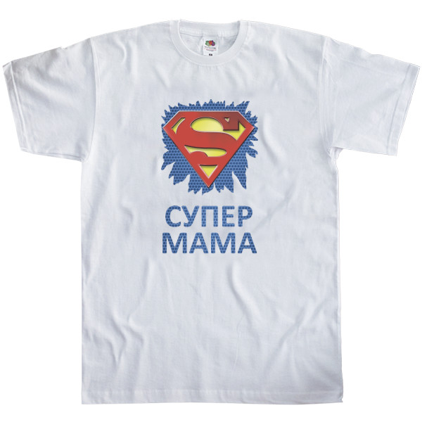 Men's T-Shirt Fruit of the loom - Super MOM superman - Mfest