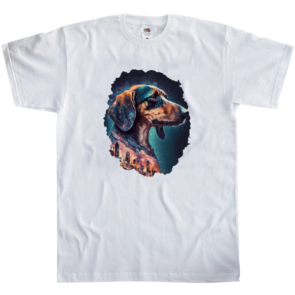 Men's T-Shirt Fruit of the loom - Dachshund art - Mfest